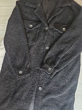 Veste chemise longue "Shacket" Noire – Streetwear Society – Taille Small